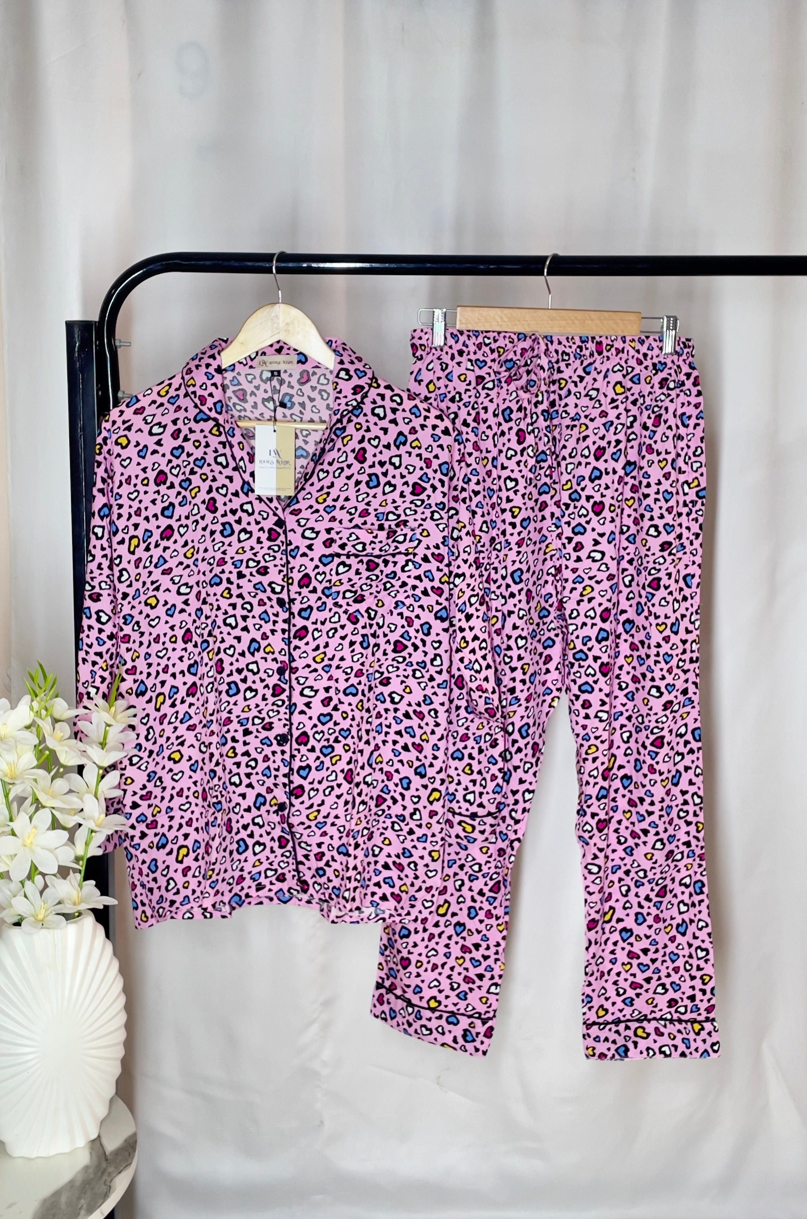 PINK WITH MULTI HEARTS