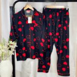 BLACK WITH LOVELY HEARTS